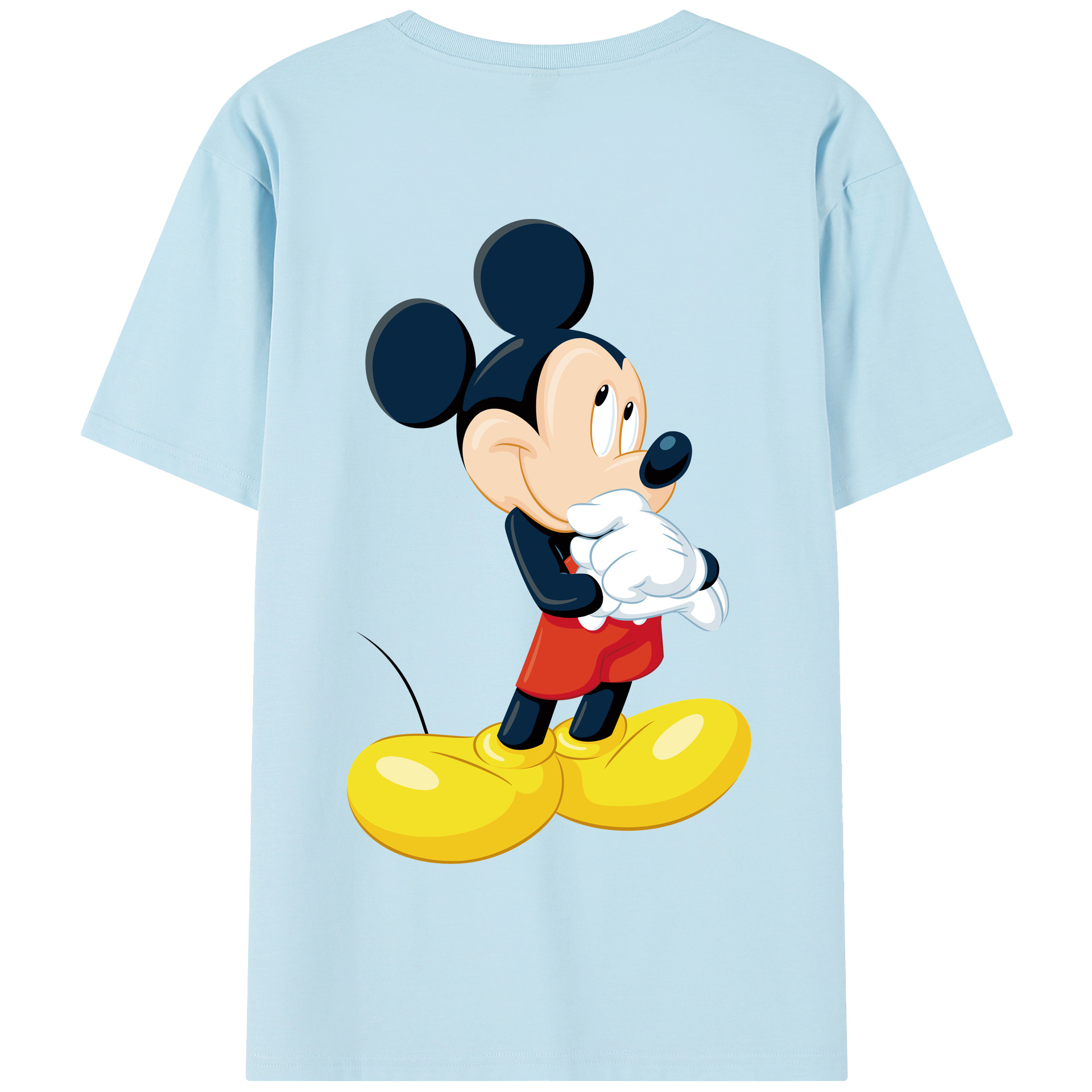 （画像用） ミッキーマウス Mickey Mouse 綿100％半袖Tシャツ（背面プリント）